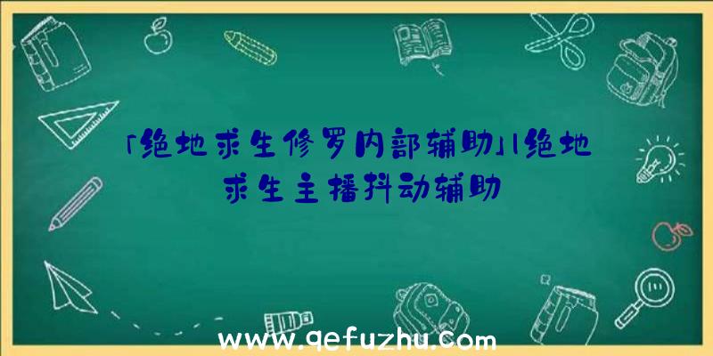 「绝地求生修罗内部辅助」|绝地求生主播抖动辅助